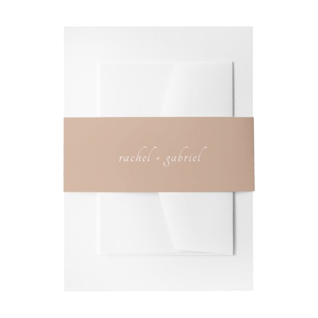 Bandeau De Faire-part Argile | Écriture Chic Simple Mariage  (Devant example)