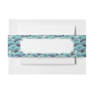 Bandeau De Faire-part Arrière - plan décoratif de vague de mer