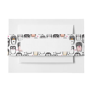 Bandeau De Faire-part arrière - plan d'illustration d'oiseau de pingouin