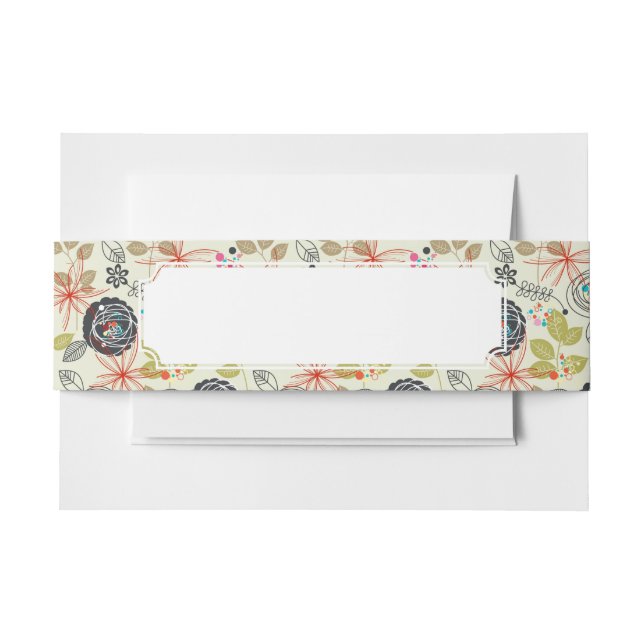 Bandeau De Faire-part Arrière - plan floral 2 (Devant Example)