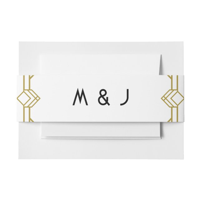 Bandeau De Faire-part Art déco, Old Hollywood, années 1920 (Devant Example)