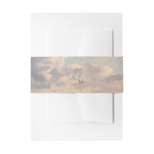 Bandeau De Faire-part Art. Initiales vintage, Invitation Belly Band