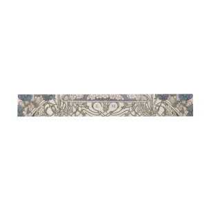 Bandeau De Faire-part Art Nouveau Mucha Monogramme Initiales Bande Ventr