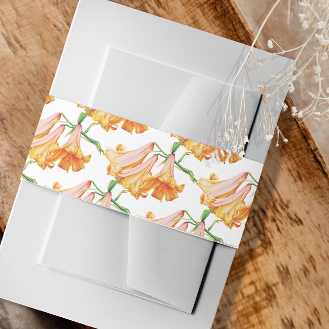 Bandeau De Faire-part Art rose orangé de la Reine d'Afrique (Créateur téléchargé)