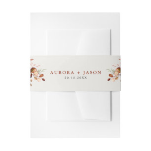 Bandeau De Faire-part Automne Feuilles Russe Pays Boho Mariage