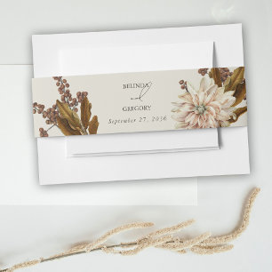 Bandeau De Faire-part Automne Floral Tones Terre Aquarelle Mariage de au