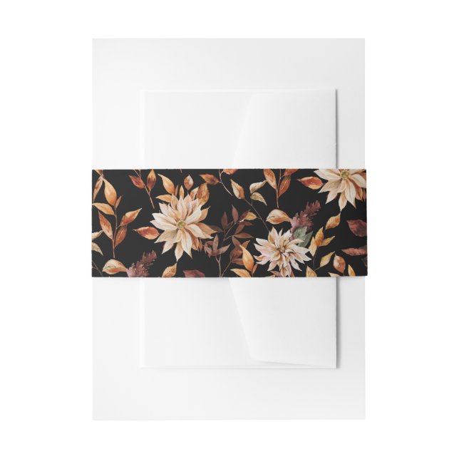 Bandeau De Faire-part Automne noir  (Devant example)