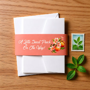 Bandeau De Faire-part Baby Shower au Jardin de Pêches du Sud