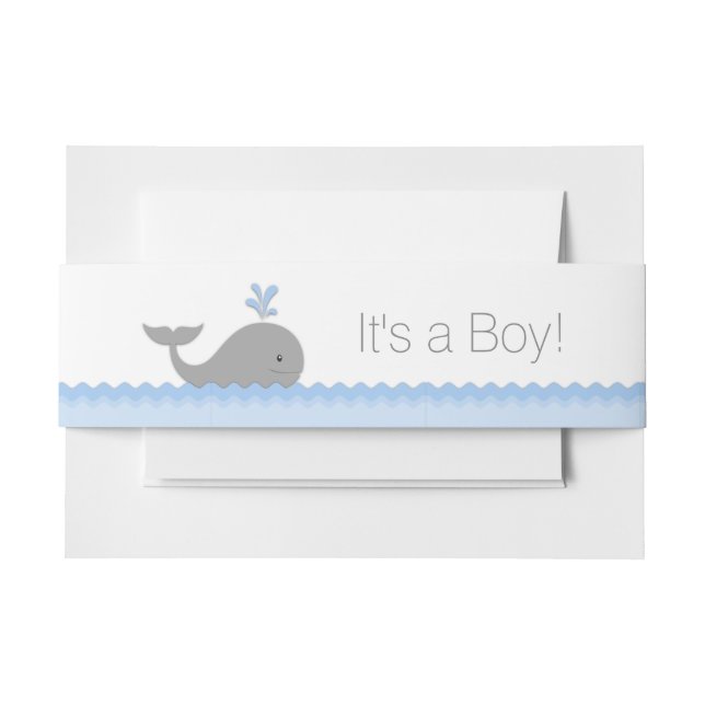 Bandeau De Faire-part Baby shower baleine (Devant Example)