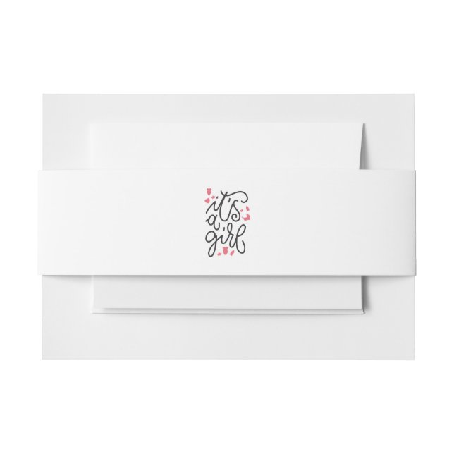 Bandeau De Faire-part baby shower c'est une fille (Devant Example)