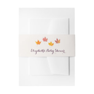 Bandeau De Faire-part Baby shower d'automne Maple Feuille
