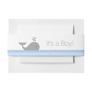 Bandeau De Faire-part Baby shower de baleine