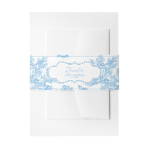 Bandeau De Faire-part Baby shower d'ours bleu bleu français