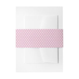 Bandeau De Faire-part Baby Shower Rose à pois pour mariage