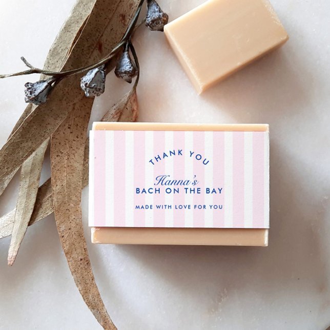 Bandeau De Faire-part Bachelorette Retro Moderne Rose & Marine Personnal (Bachelorette Retro Modern Pink & Navy Personalized Invitation Belly Band)