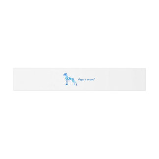 Bandeau De Faire-part Badge Chien Bleu