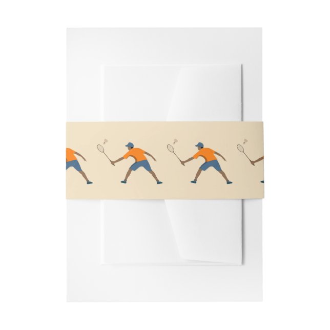 Bandeau De Faire-part Badminton (Devant example)