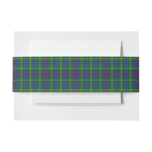 Bandeau De Faire-part Bailey Scottish Tartan Belly Band