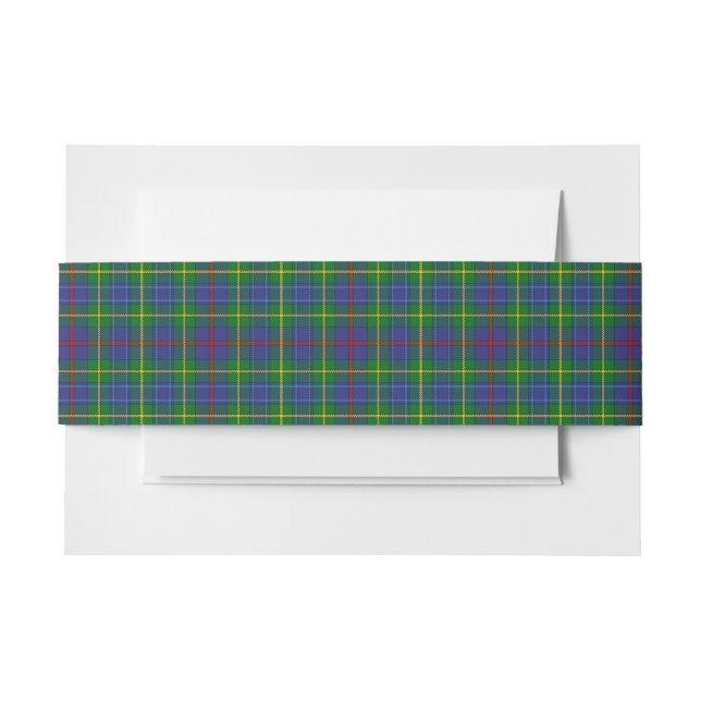 Bandeau De Faire-part Bailey Scottish Tartan Belly Band (Devant Example)
