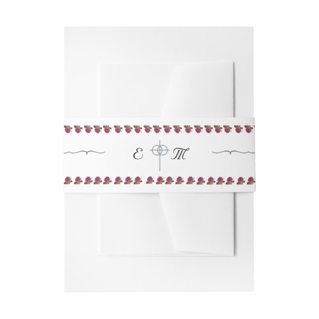 Bandeau De Faire-part Bande Belly Invitation Rose (Devant example)