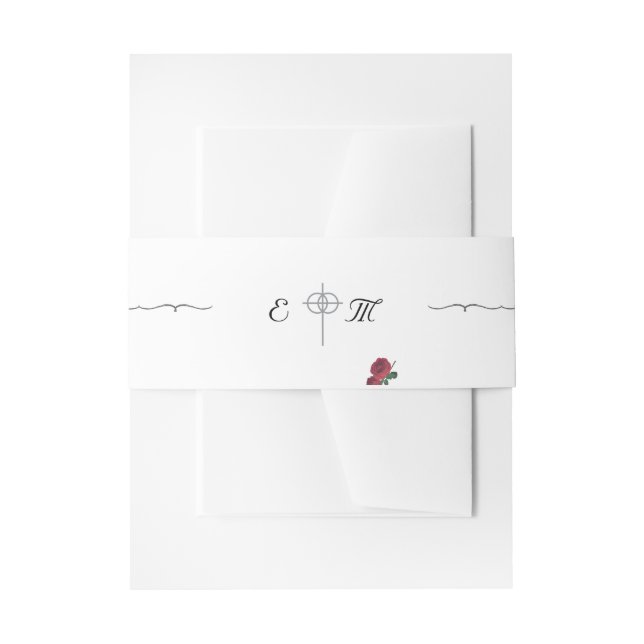 Bandeau De Faire-part Bande Belly Invitation Rose (Devant example)
