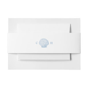Bandeau De Faire-part Bande de ventre de faire-part de mariage coquillag