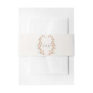 Bandeau De Faire-part Bande de ventre de mariage à monogramme de prairie