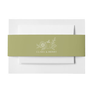 Bandeau De Faire-part Bande de ventre de mariage Tournesol Citrouille Ve