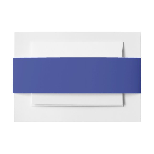 Bandeau De Faire-part Bande de ventre d'invitation bleue de luxe (Devant Example)