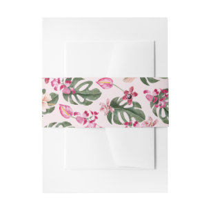 Bandeau De Faire-part Bande de ventre d'invitation tropicale