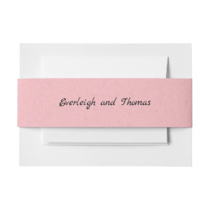 Bandeau De Faire-part Bande de ventre en carton rose rustique Faux Kraft