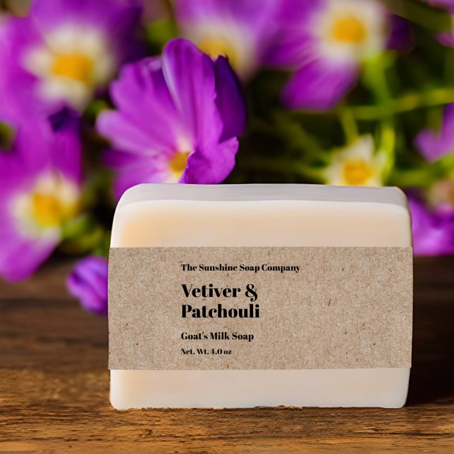 Bandeau De Faire-part Bande de ventre en papier Kraft moderne (Créateur téléchargé)