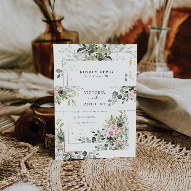 Bandeau De Faire-part Bande de ventre Faire-part de mariage rose vif (Créateur téléchargé)