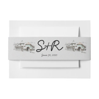 Bandeau De Faire-part Bande de ventre Mariage de croquis