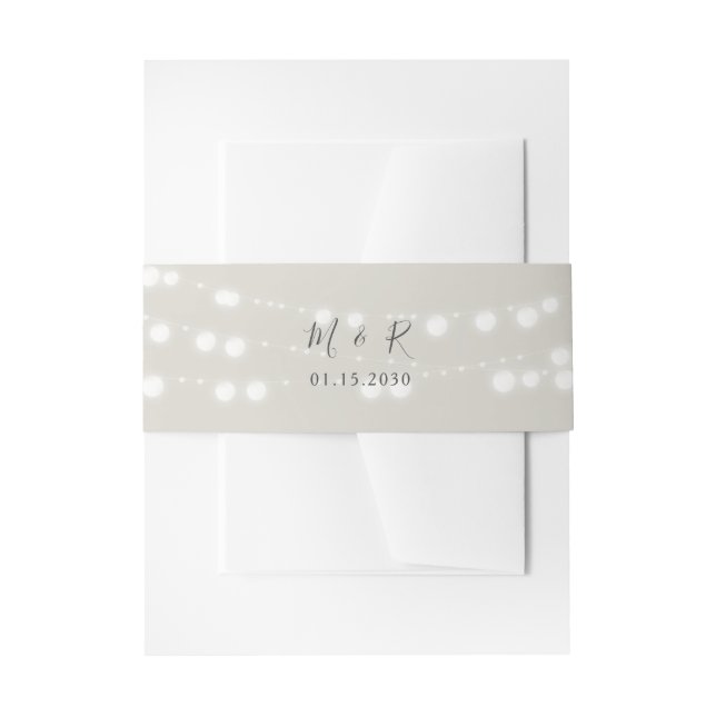 Bandeau De Faire-part Bande de ventre Mariage Rustique (Devant example)