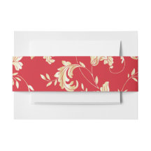 Bande de ventre rouge et or