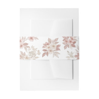 Bandeau De Faire-part Bande ventrale d'invitation florale aquarelle rose