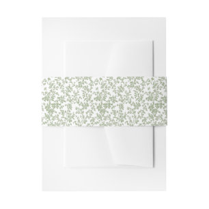 Bandeau De Faire-part Bande ventrale en toile florale vintage aquarelle