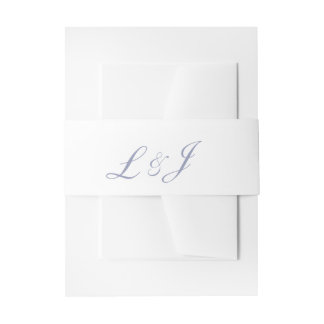 Bandeau De Faire-part Bande ventrale initiale bleue