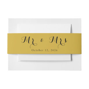 Bandeau De Faire-part Bande ventre minimaliste - Texte personnalisé