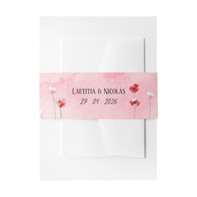 Bandeau De Faire-part Bandeau "Coquelicots" (Devant example)