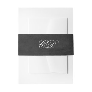 Bandeau De Faire-part Bandes Belly Invitation - Initiales Chalkboard