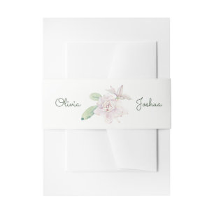 Bandeau De Faire-part Bandes de ventre de fleurs d'aquarelle