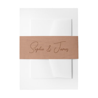 Bandeau De Faire-part Bandes de ventre de mariage en terracotta bohème