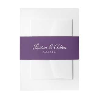 Bandeau De Faire-part Bandes de ventre faire-part de mariage (Plum / pou