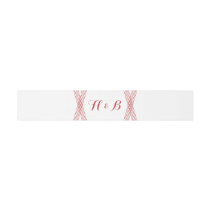 Bandeau De Faire-part Bandes de ventre Red Modern Deco
