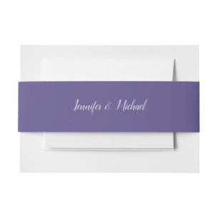 Bandeau De Faire-part Bandes de ventre violet couleur solide