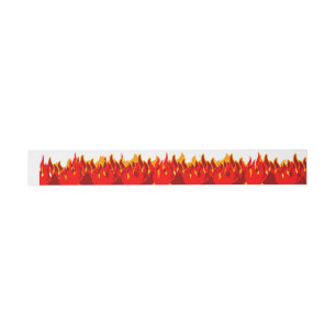 Bandeau De Faire-part Bandes d'invitation BBQ Red and Orange Flames