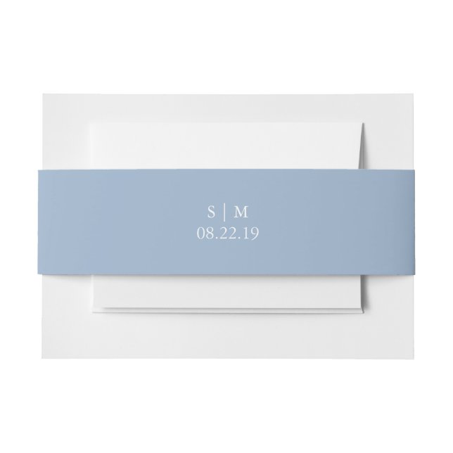 Bandeau De Faire-part Bandes du ventre faire-part de mariage Monogramme  (Devant Example)