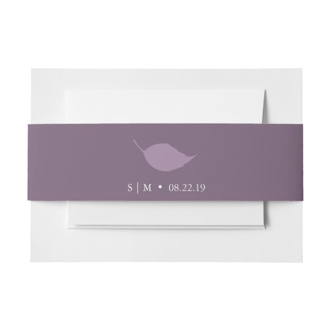 Bandeau De Faire-part Bandes du ventre faire-part de mariage Monogramme  (Devant Example)
